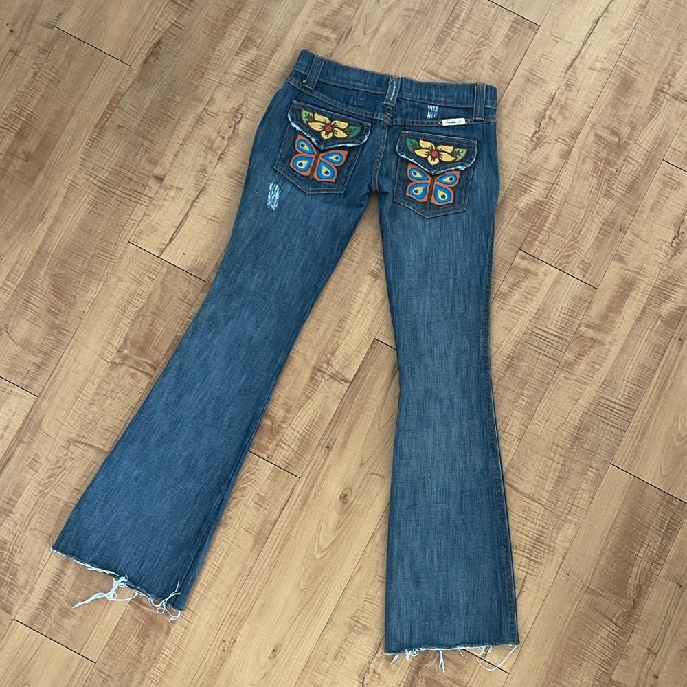 Frankie B Butterfly Low rise Denim Jeans Size 2